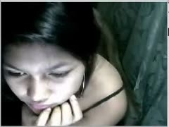 A cute adolescent of legal age exhibits me her joyful love melons on a livecam.